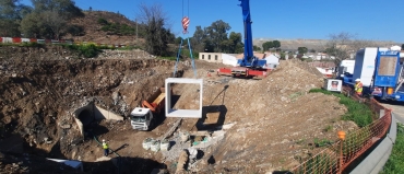 Avances en las obras del colector