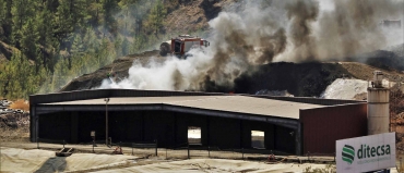 Incendio en el vertedero